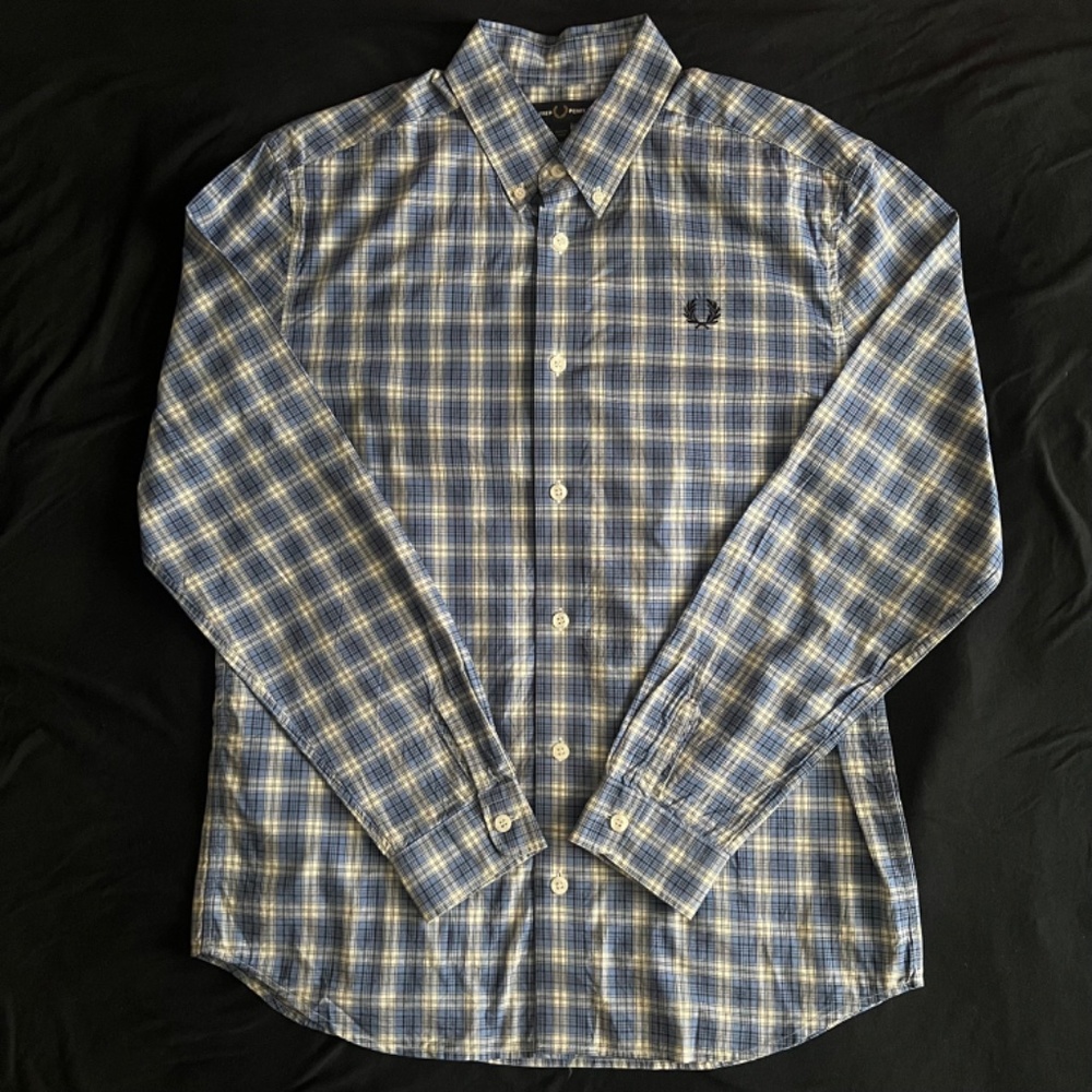 Fred Perry long sleeve Men's Button Down Casual Dress Shirt SIZE M